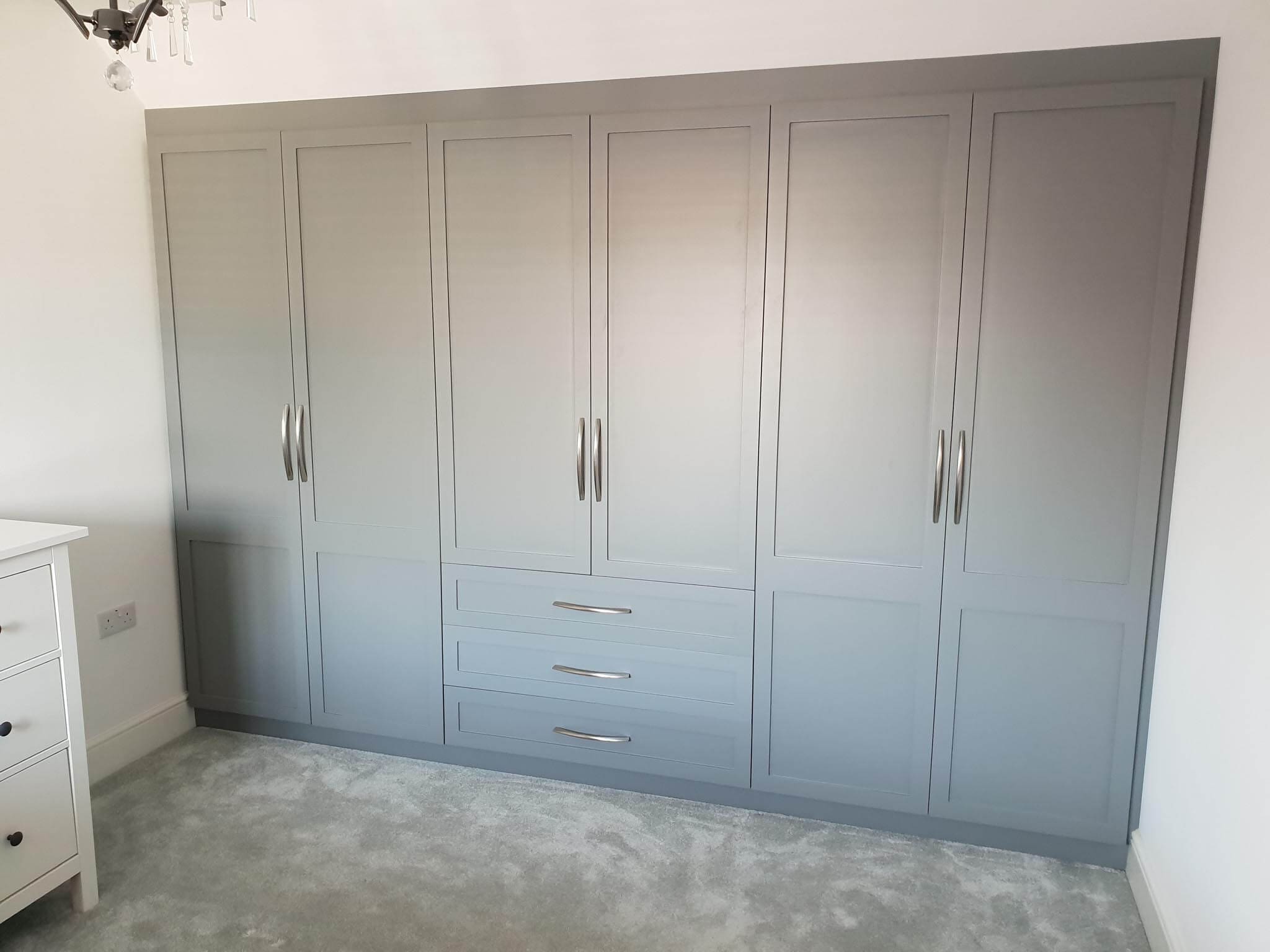 Bedroom Fitted Grey Wardrobe