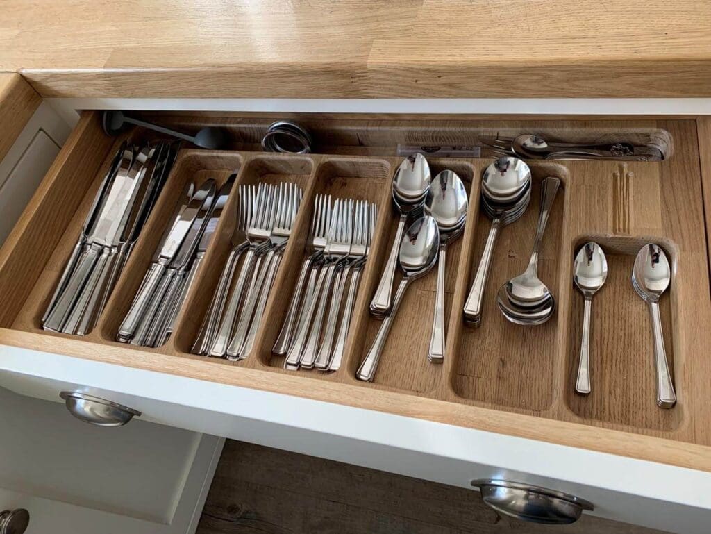 Bespoke kitchen drawer fillers