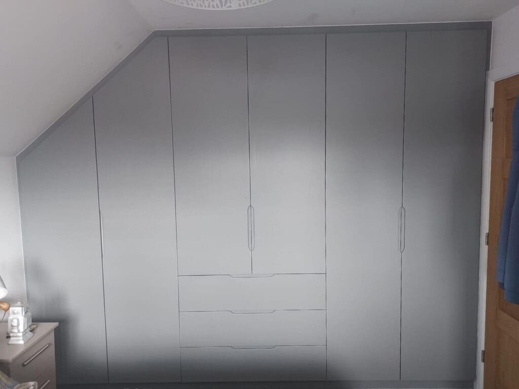 Fitted Wardrobe including under the slope of a roof