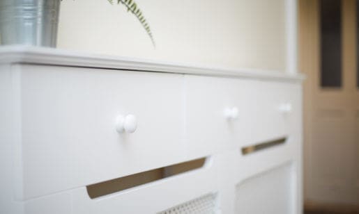 Bespoke Radiator Cover with drawers for Bespoke Fitted Furniture Hallways​